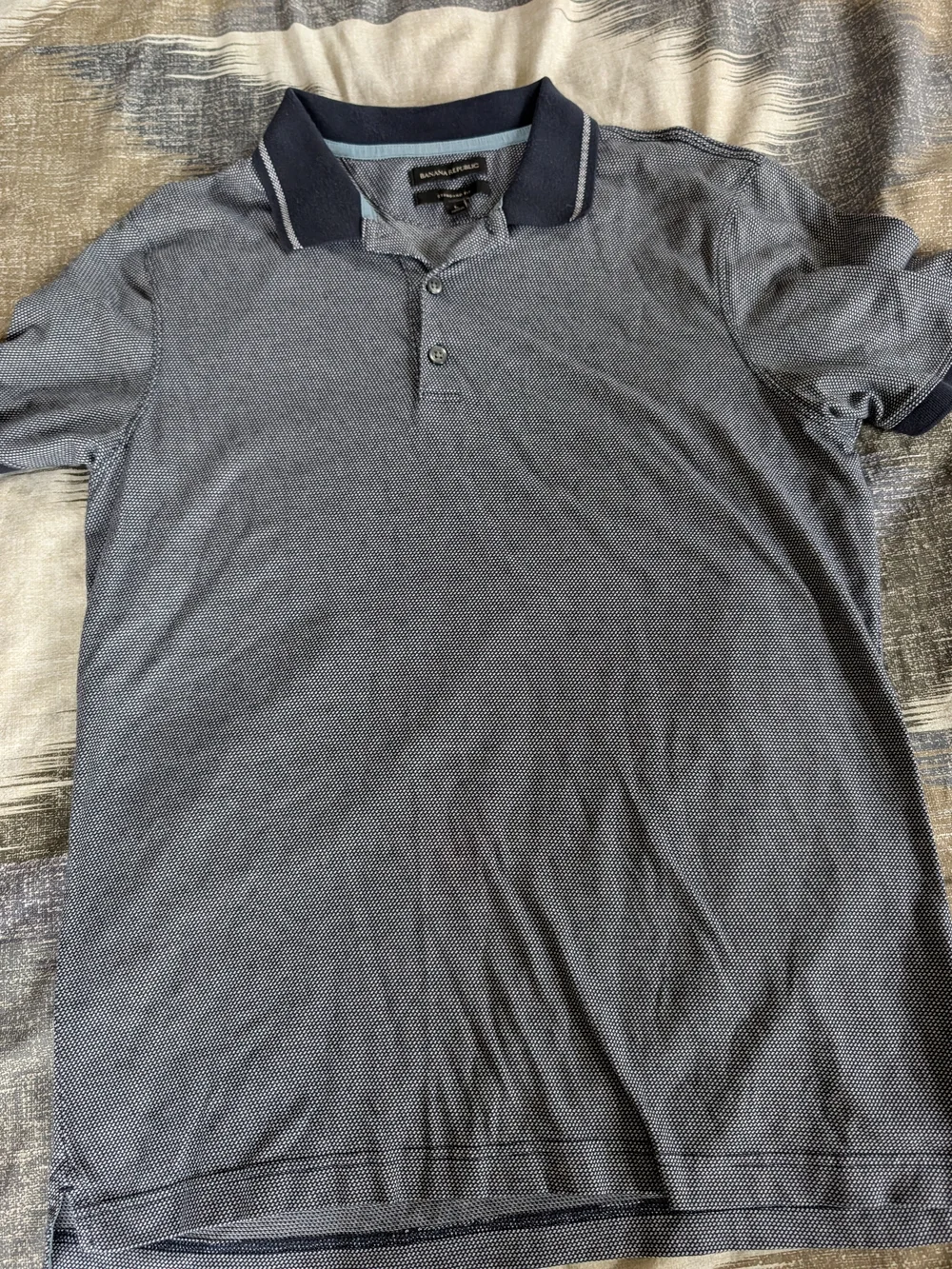 Banana Republic Men’s Micro-Dot Polo with Contrast Collar